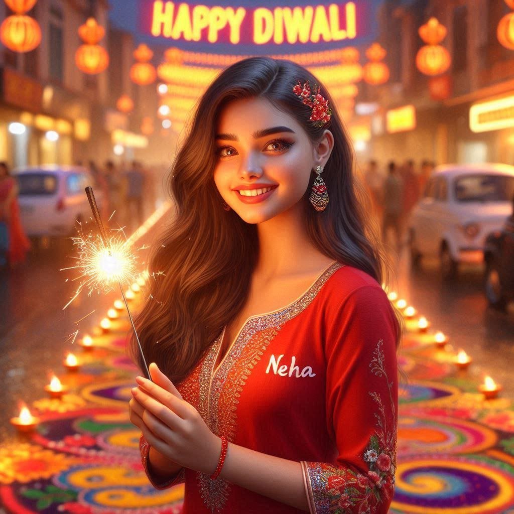 girls ai image diwali editing