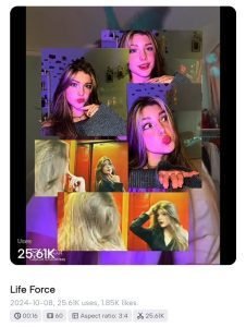 life force capcut template