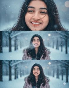 Google Gemini 3 Layer Snowfall Ai Photo Editing | Winter Ai Photo Edit Prompt
