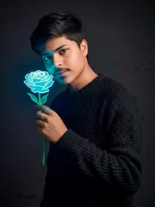 Google Gemini Boys Rose in Hand AI Photo Editing Prompt Free
